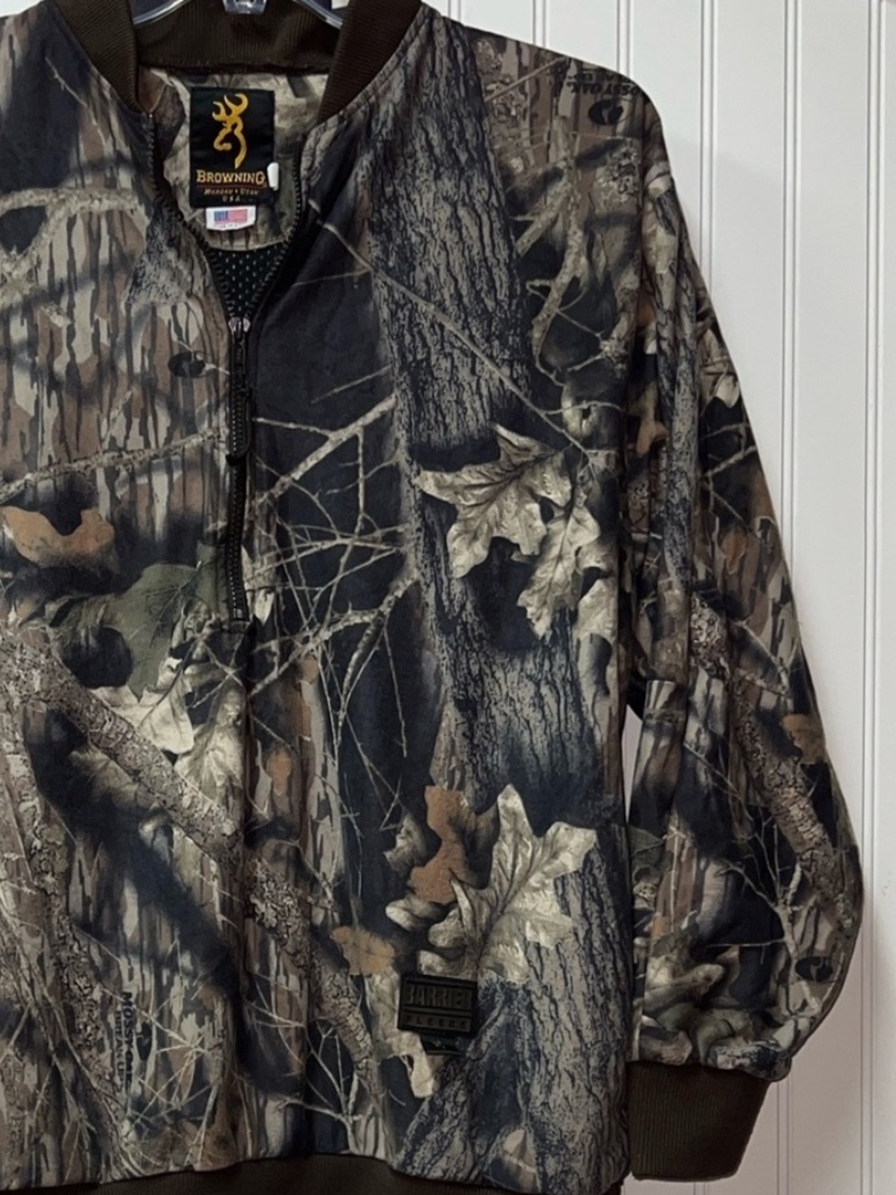 Browning Uath Vintage Mossy Oak Camo Barrier Fleece M Made in USA